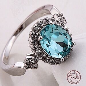 Blue Topaz Sterling Silver Ring